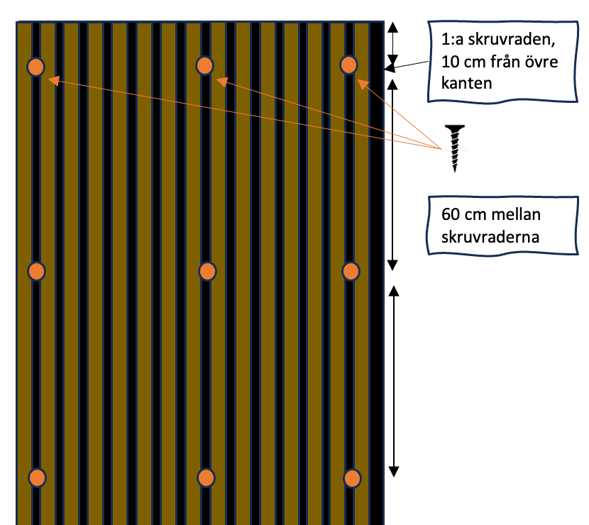 Montageskruv, 50 st, 42x38