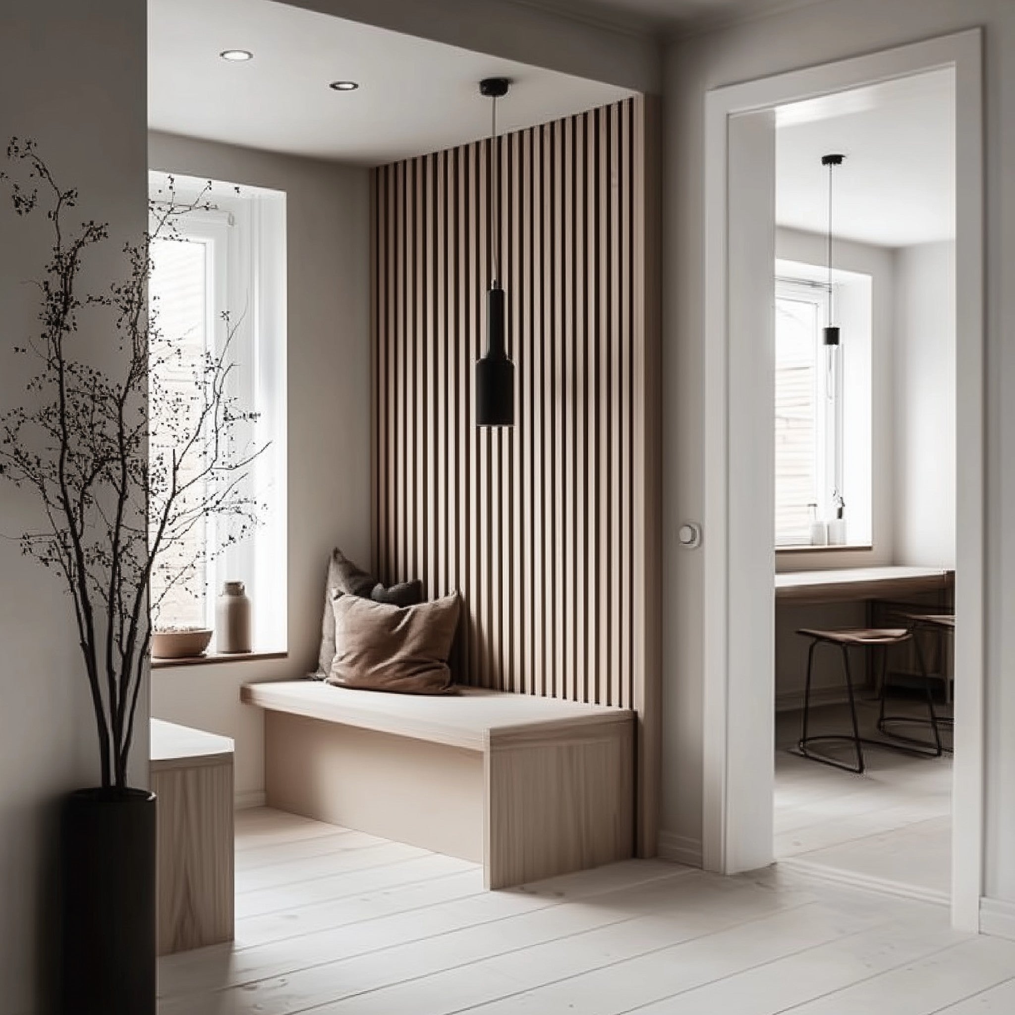 Akustikpanel Ask - vitlackad