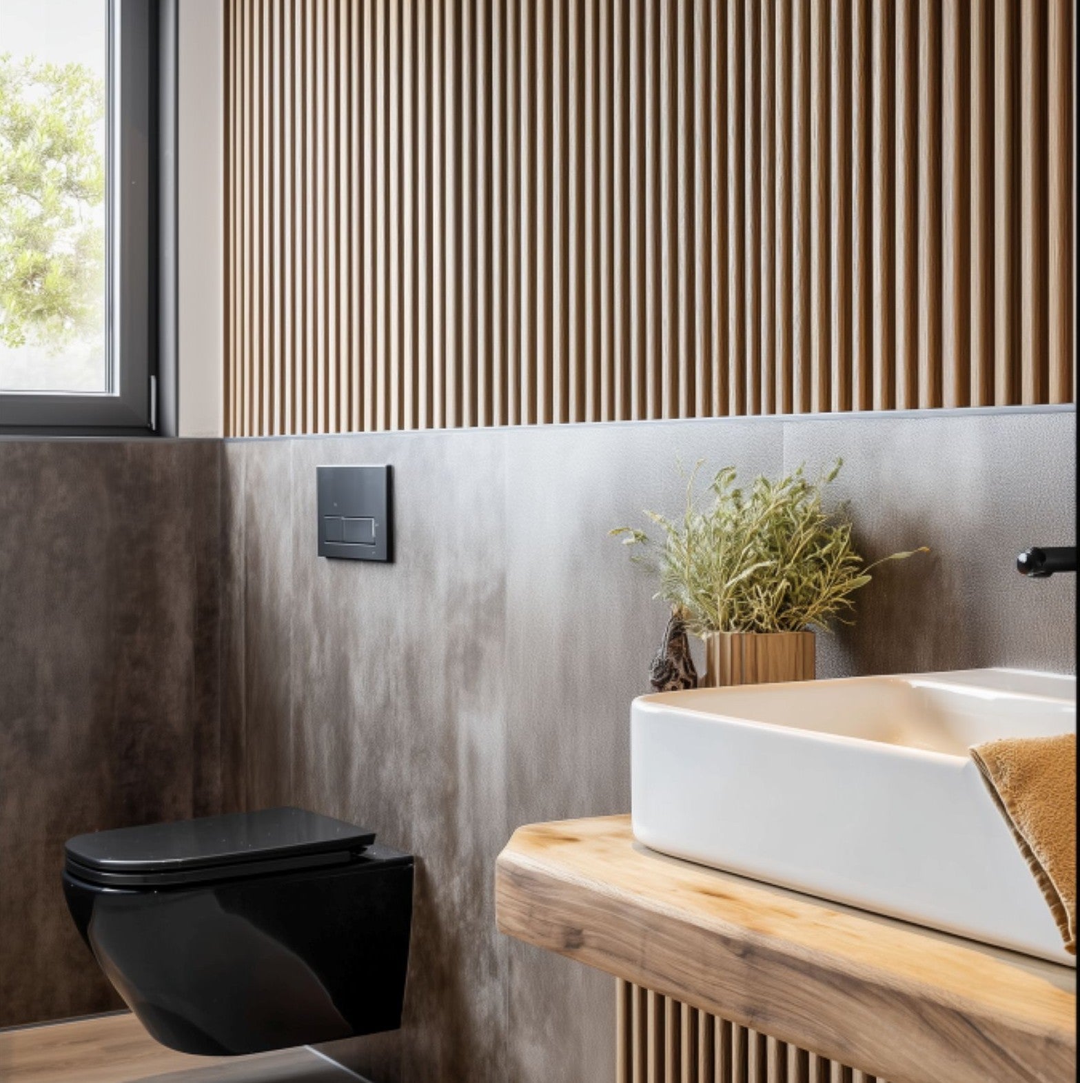 Badrumspanel - Elegant ek - NYHET