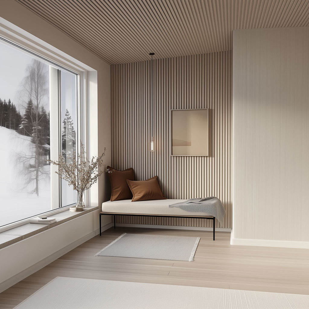 Akustikpanel PREMIUM Ask (vitlackad)