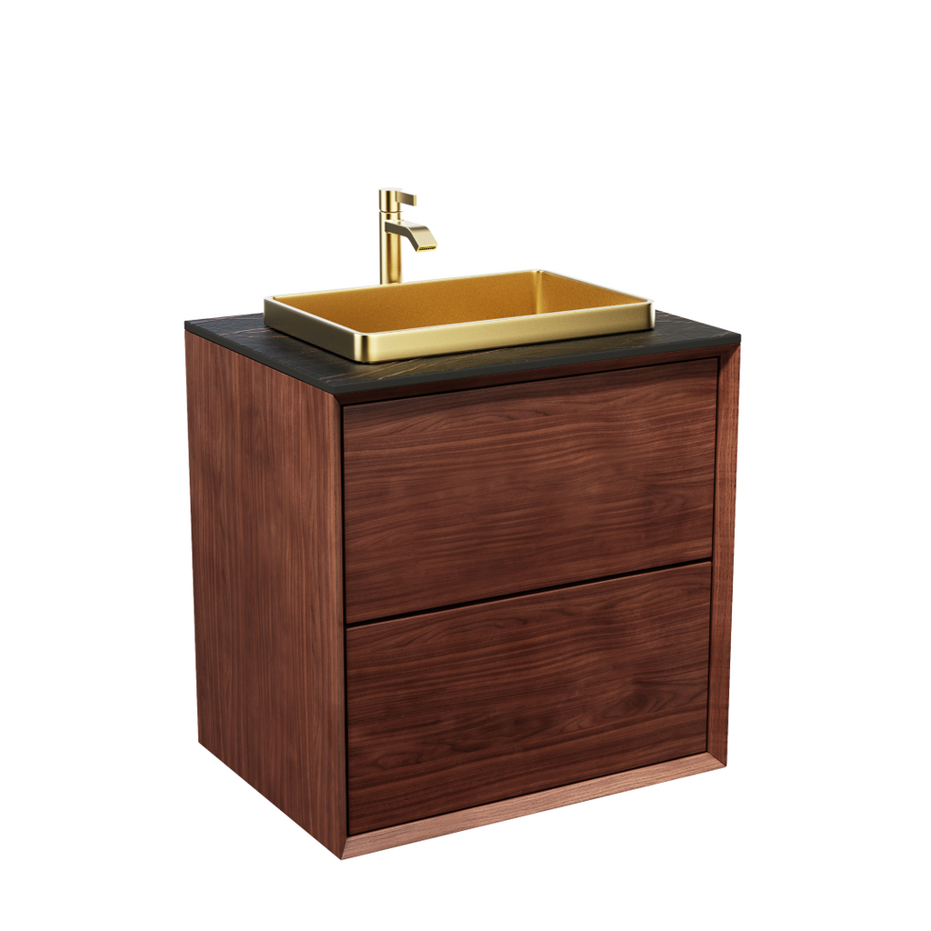 Tvättställsskåp i Massiv Valnöt 60 cm - IW60