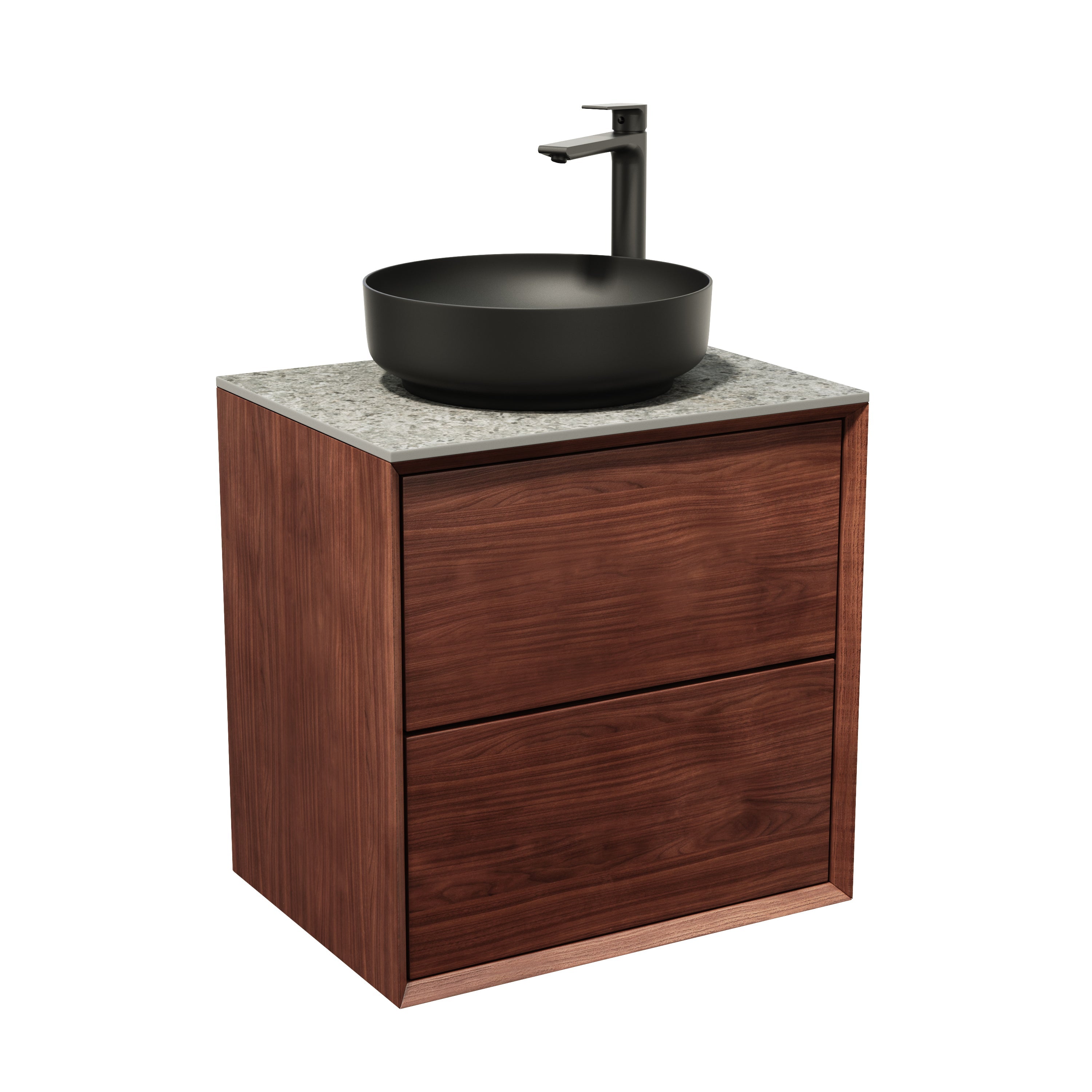 Tvättställsskåp i Massiv Valnöt 60 cm - IW60