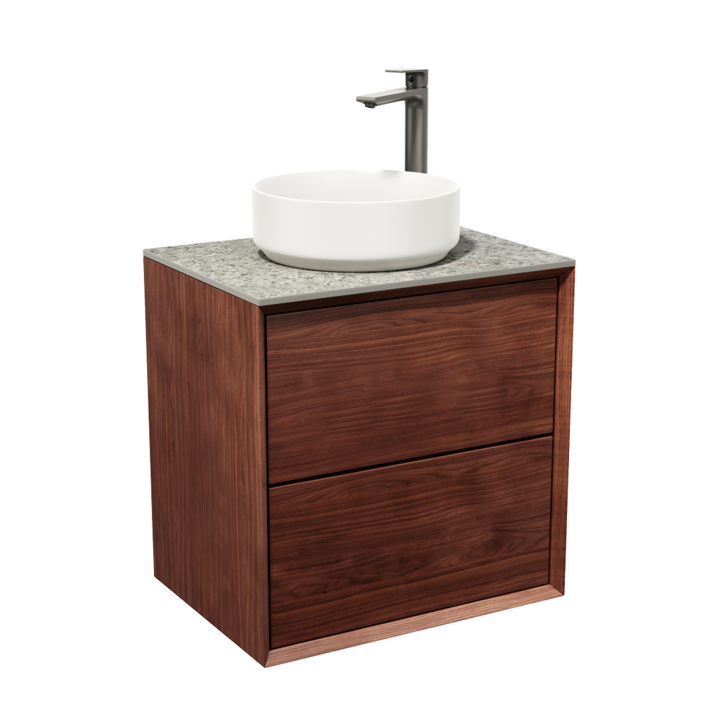 Tvättställsskåp i Massiv Valnöt 60 cm - IW60