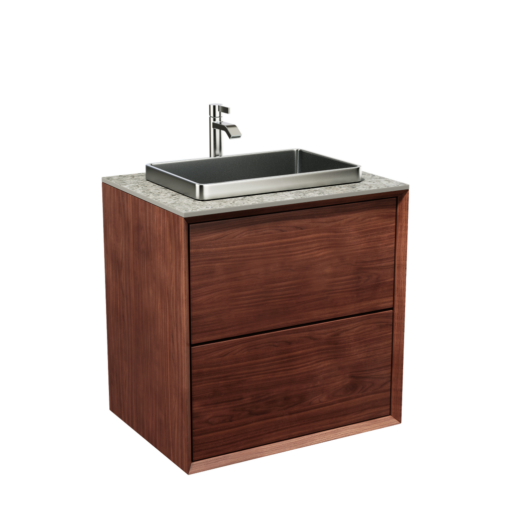 Tvättställsskåp i Massiv Valnöt 60 cm - IW60