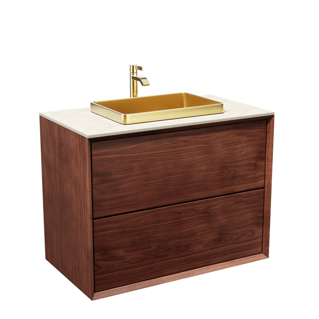 Tvättställsskåp i Massiv Valnöt 80 cm - IW80