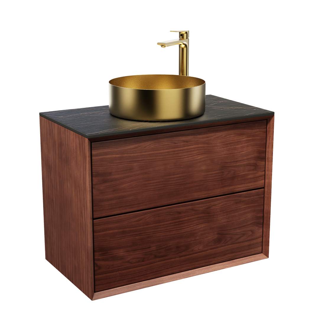 Tvättställsskåp i Massiv Valnöt 80 cm - IW80