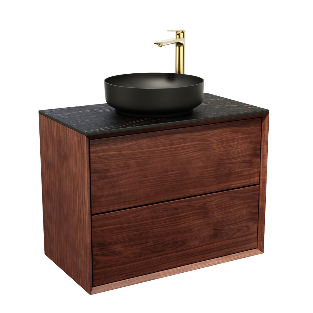 Tvättställsskåp i Massiv Valnöt 80 cm - IW80