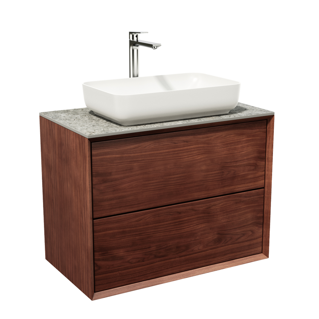 Tvättställsskåp i Massiv Valnöt 80 cm - IW80