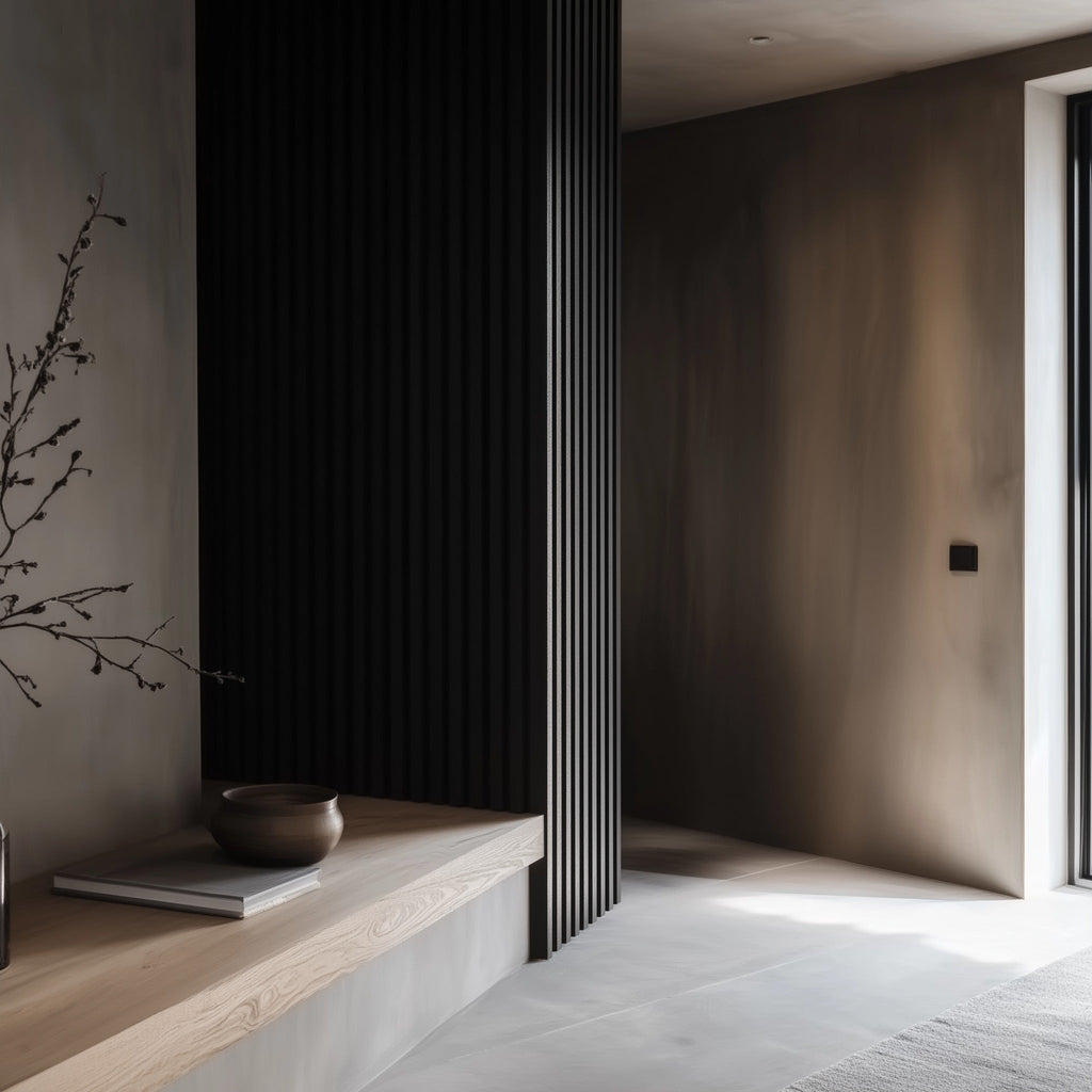 Akustikpanel Svart Ek - oljad