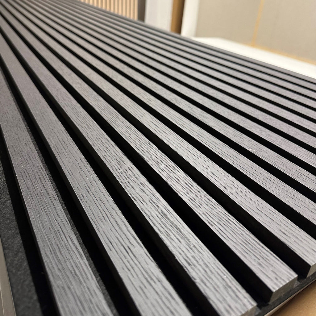 Akustikpanel Svart Ek - oljad