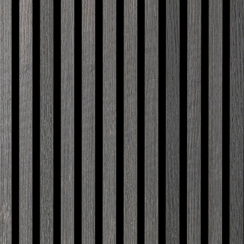 Sänggavel i akustikpanel, höjd 135 cm, bredd 185 cm, träslag Grå Ek