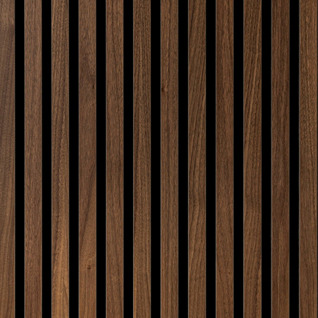 Sänggavel i akustikpanel, höjd 135 cm, bredd 185 cm, träslag Valnöt