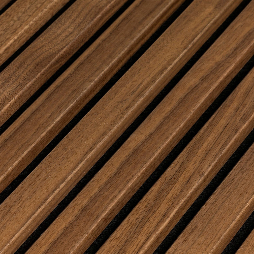 Sänggavel i akustikpanel, höjd 135 cm, bredd 245 cm, träslag valnöt (premiumutförande)