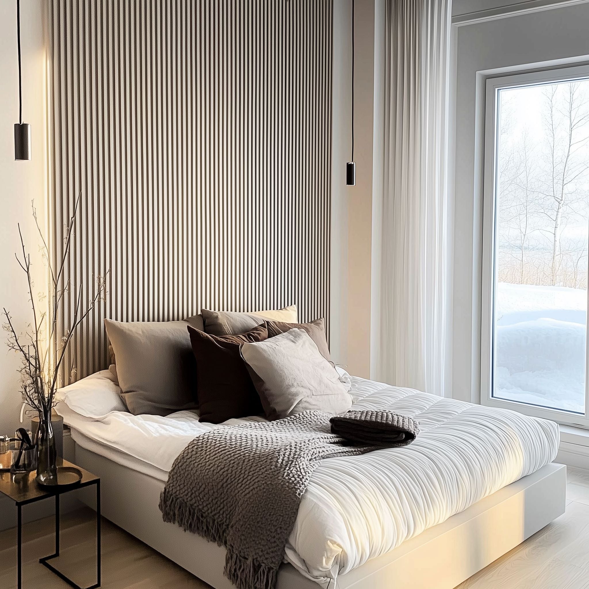 Akustikpanel Ask - vitlackad