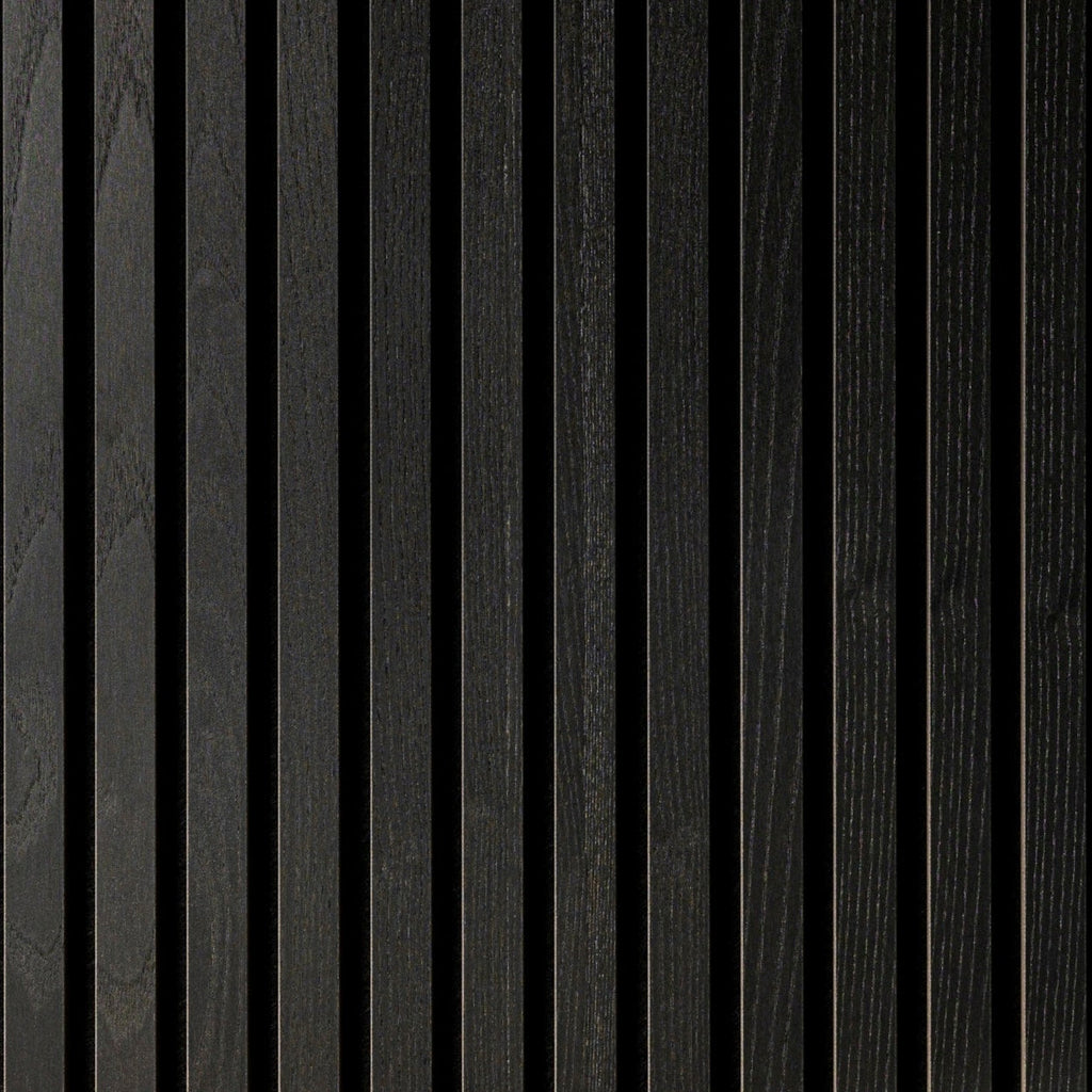 Sänggavel i akustikpanel, höjd 135 cm, bredd 185 cm, träslag Svartoljad Ek