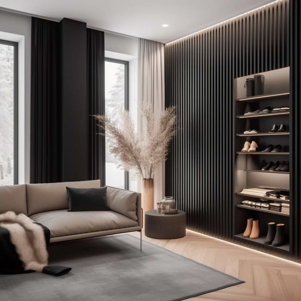 Akustikpanel Svart Ek - oljad